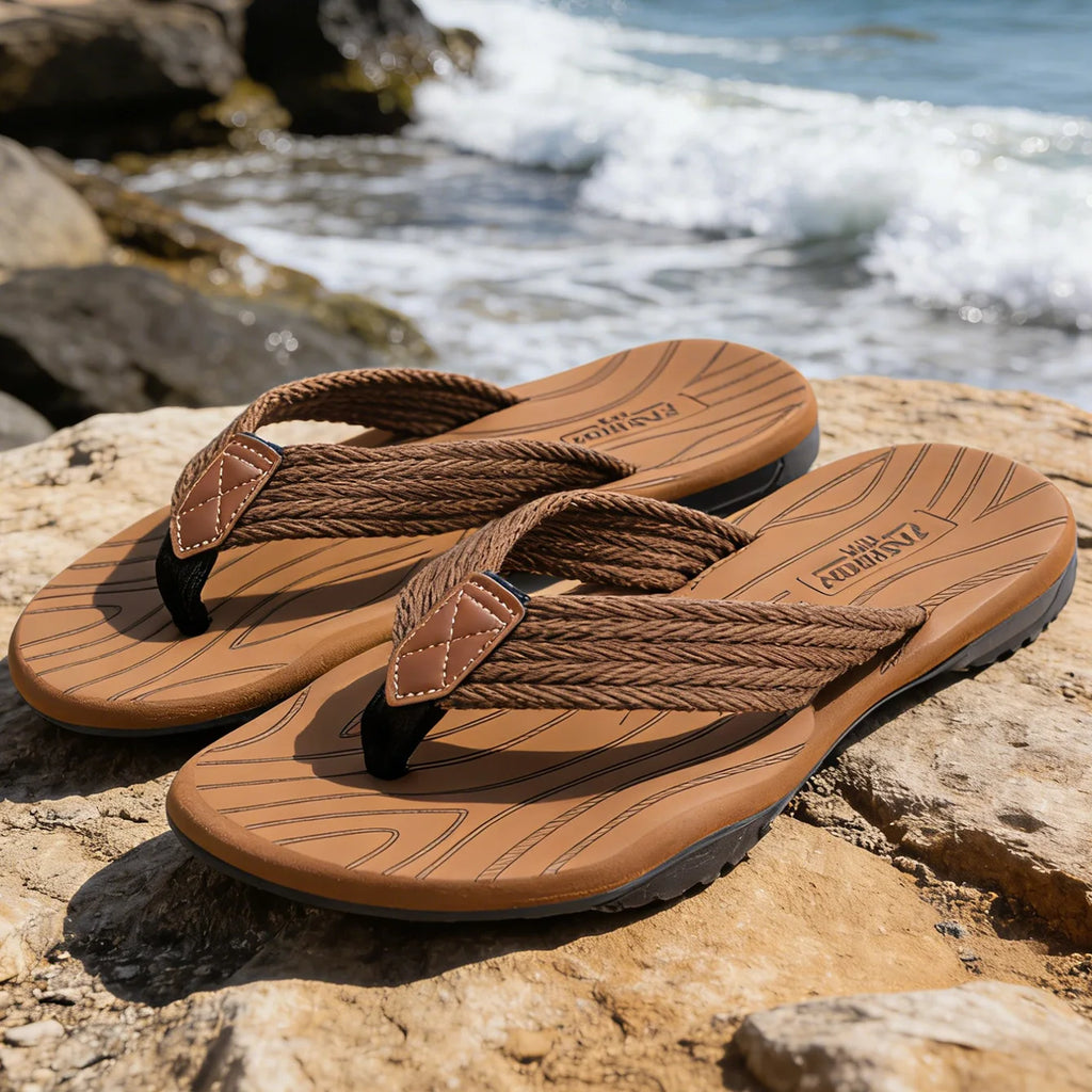 Tongs pour hommes concises, antidérapantes et à séchage rapide