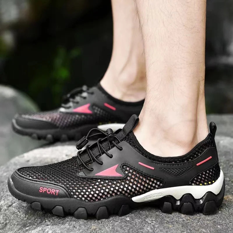 Men's Hiking Shoes Breathable Mesh Lace Up Sneakerss