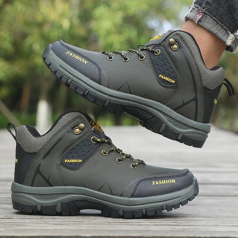 Bottes de randonnée orthopédiques imperméables pour hommes, chaussures de trekking antidérapantes d'extérieur