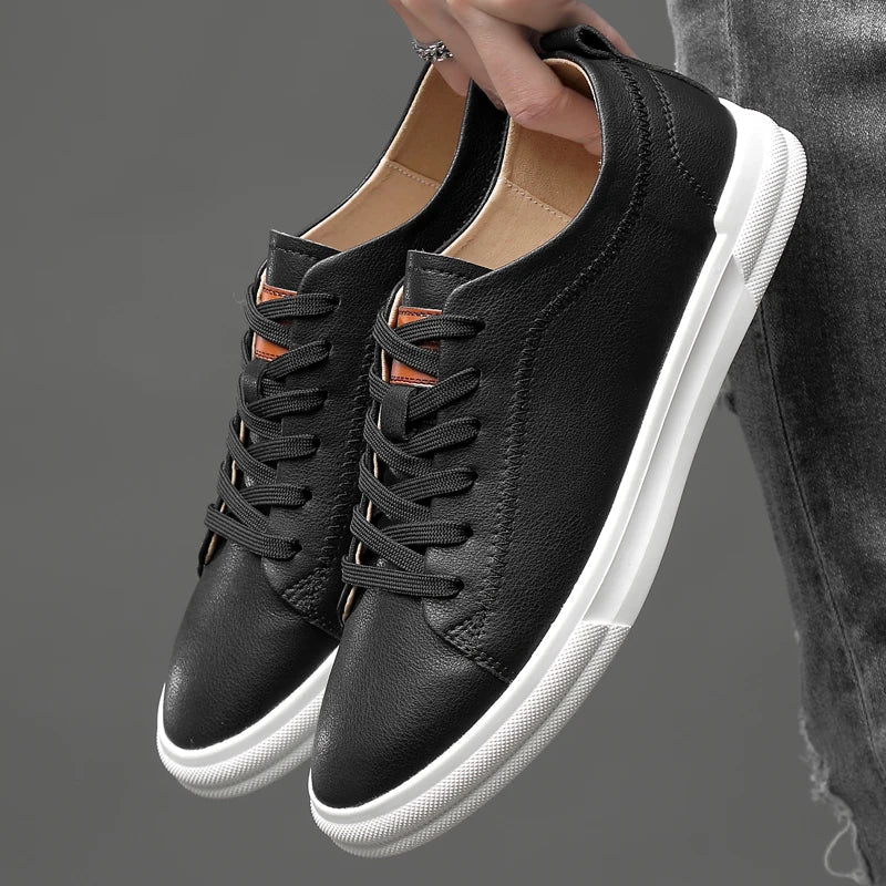 Sneakers da uomo in vera pelle e confortevoli – soletta ammortizzata, suola esterna resistente