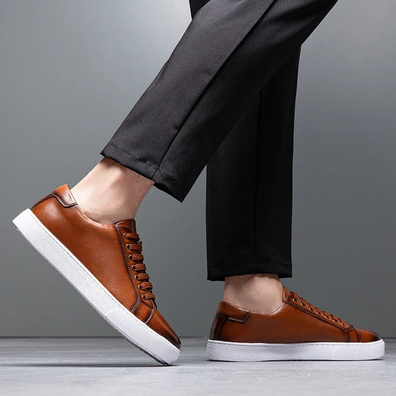 Scarpe da uomo comode in vera pelle – soletta ammortizzata, stile classico