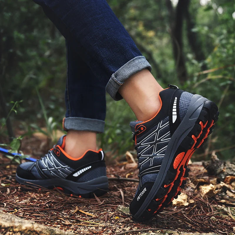 Scarpe da trekking da uomo in mesh traspirante, sneakers da trail a taglio basso