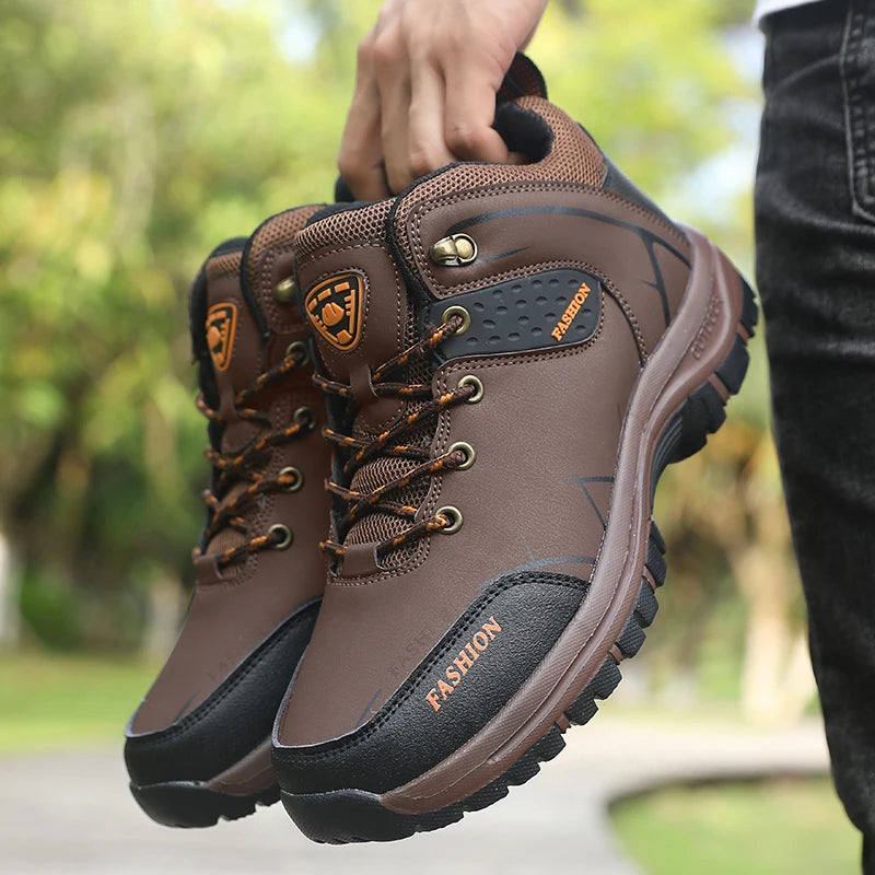 Bottes de randonnée orthopédiques imperméables pour hommes, chaussures de trekking antidérapantes d'extérieur