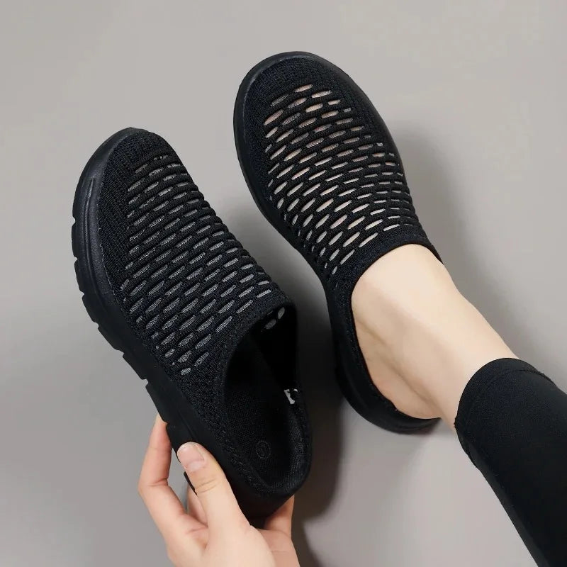 Orthopedic Slippers Women's Slip On Mesh Platform Shoes