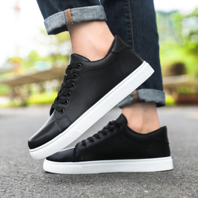 Zapatillas cómodas para hombre de cuero genuino – Plantilla acolchada, suela exterior gruesa de goma
