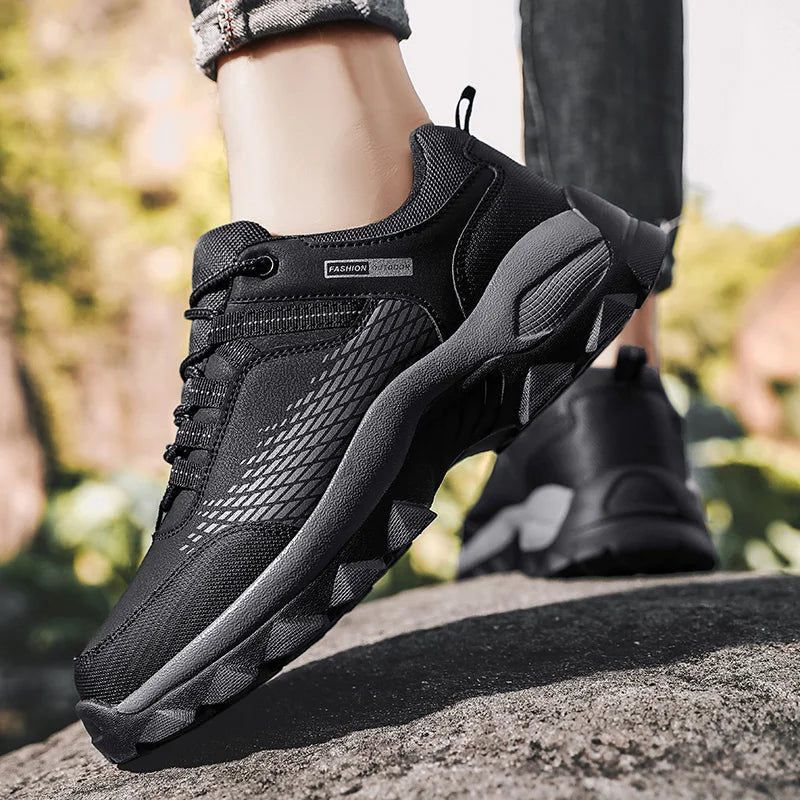 Zapatillas de senderismo para hombre de microfibra, bajas y para trail