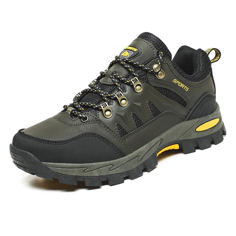Men's Non-Slip Waterproof Hiking Shoes – Genuine Leather Upper, EVA Insole