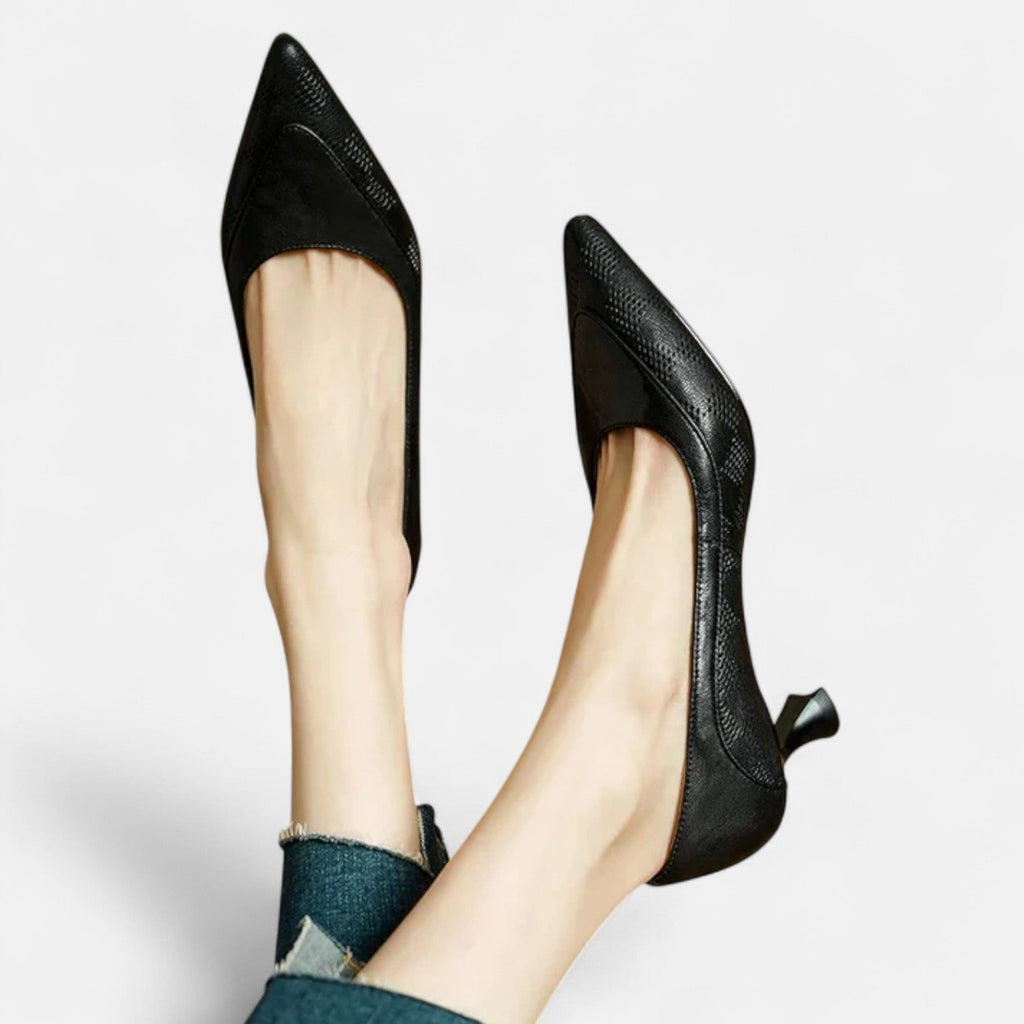 Women Kitten Heels Pointed Toe Pumps Dress Shoes