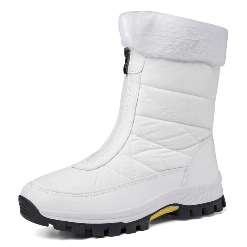 Women's Comfort High-Top Boots – Non-Slip Outsole, Fleece-Lined Interior