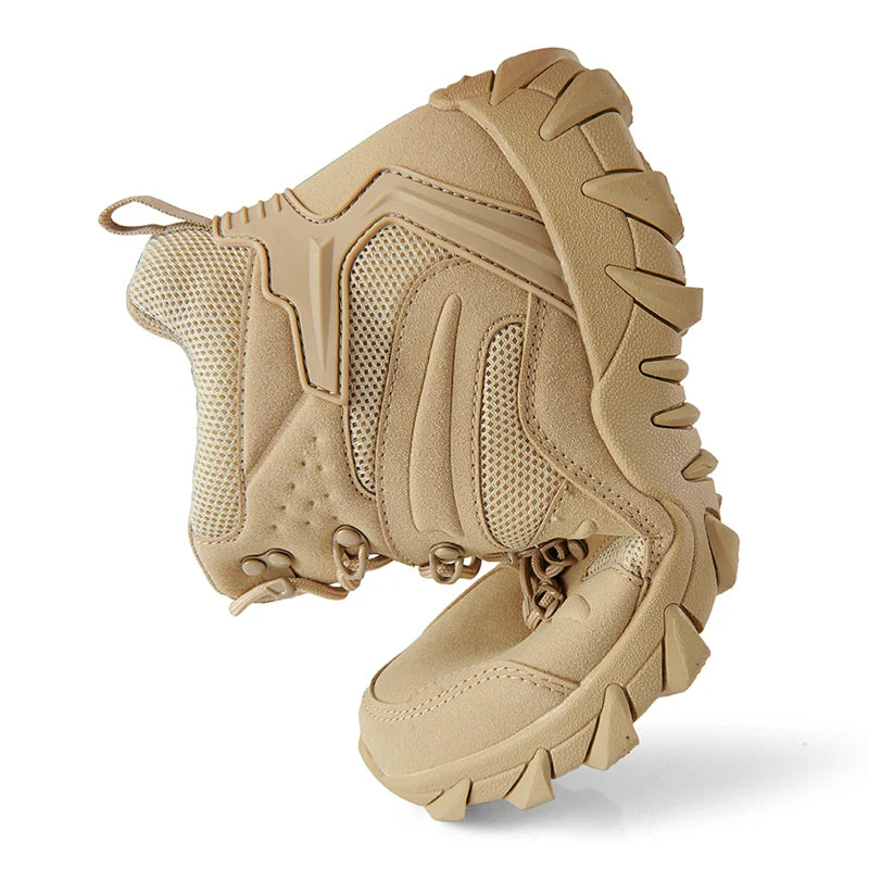 Men's Comfort Leather Combat Training Boots – Breathable Design, EVA Insole