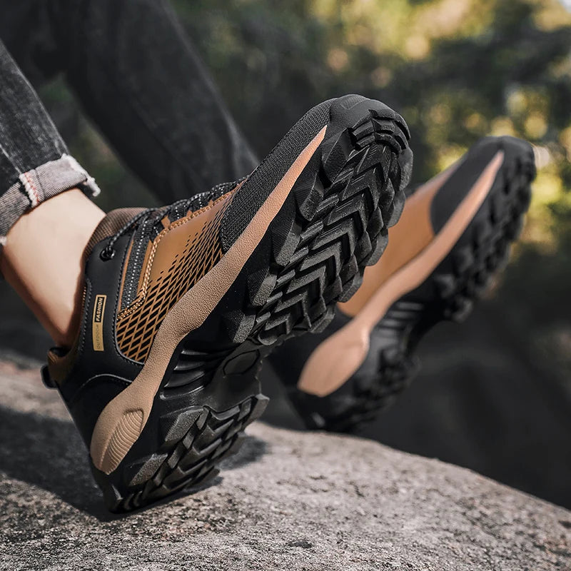 Zapatillas de senderismo para hombre de microfibra, bajas y para trail