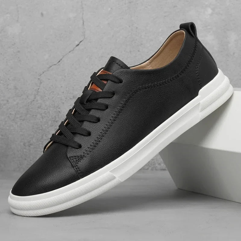 Sneakers da uomo in vera pelle e confortevoli – soletta ammortizzata, suola esterna resistente