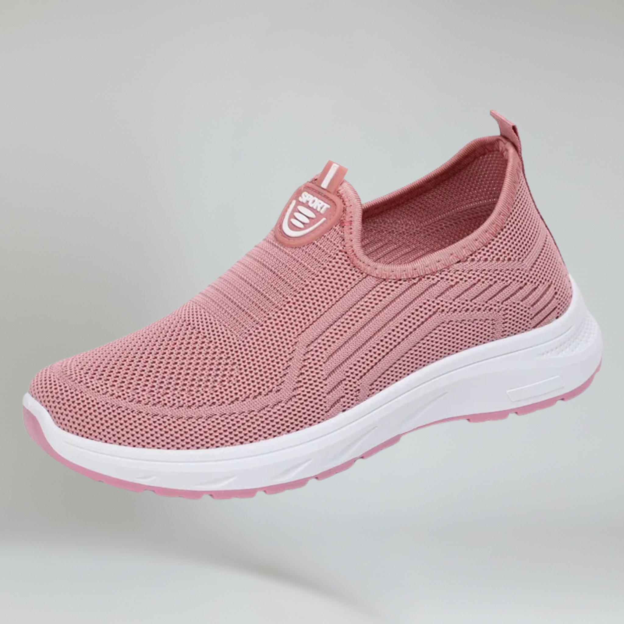 Women’s Slip-On Walking Sneakers with Breathable Air Mesh and Rubber Outsole