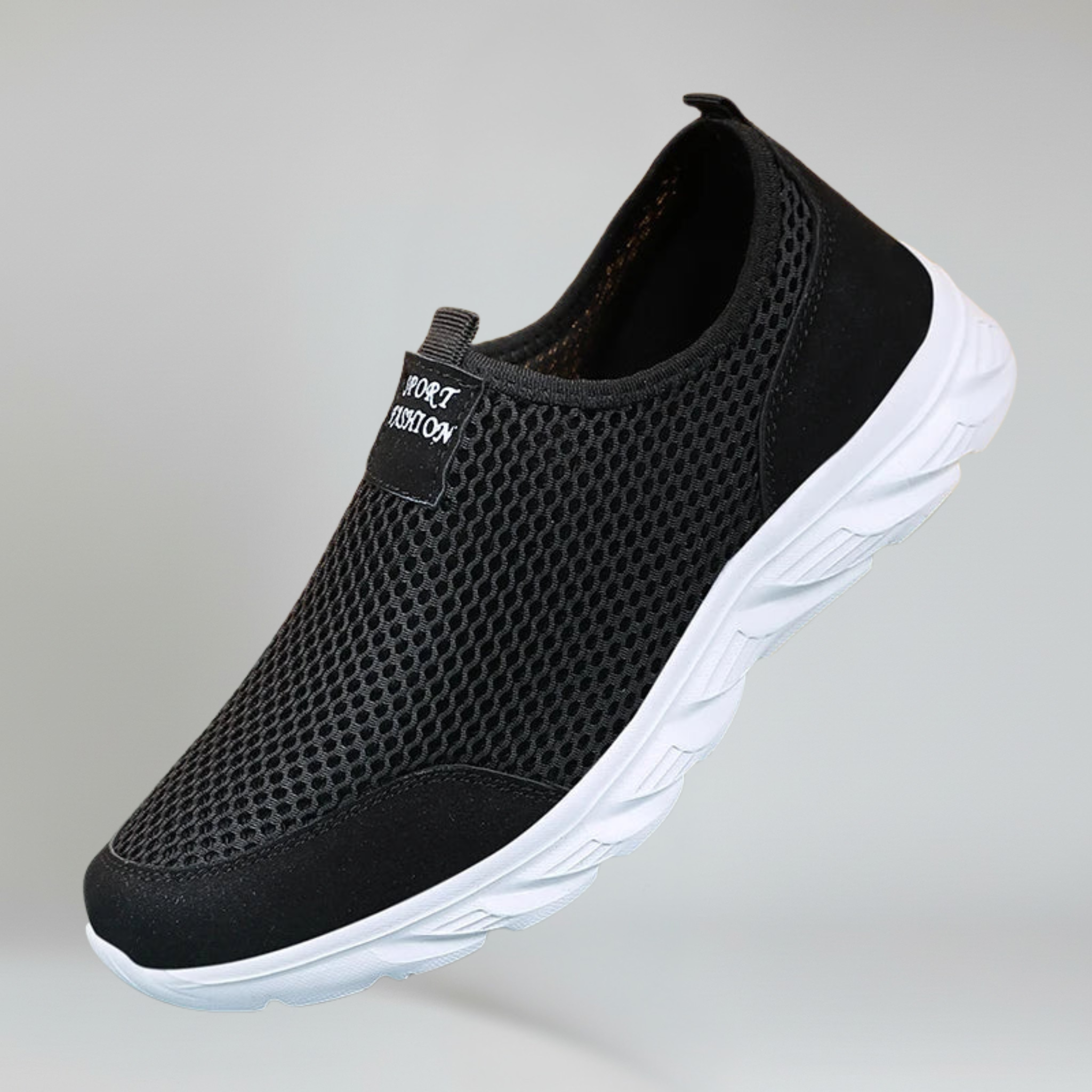 Men’s Slip-On Walking Shoes with Breathable Air Mesh and Non-Slip Rubber Outsole
