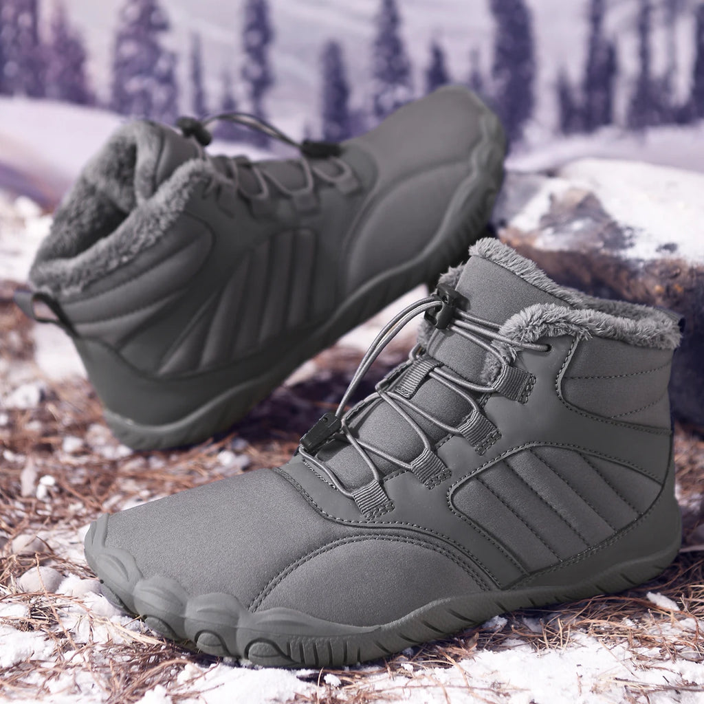 Botas de senderismo unisex de horma ancha - suela antideslizante, forro acolchado aislante