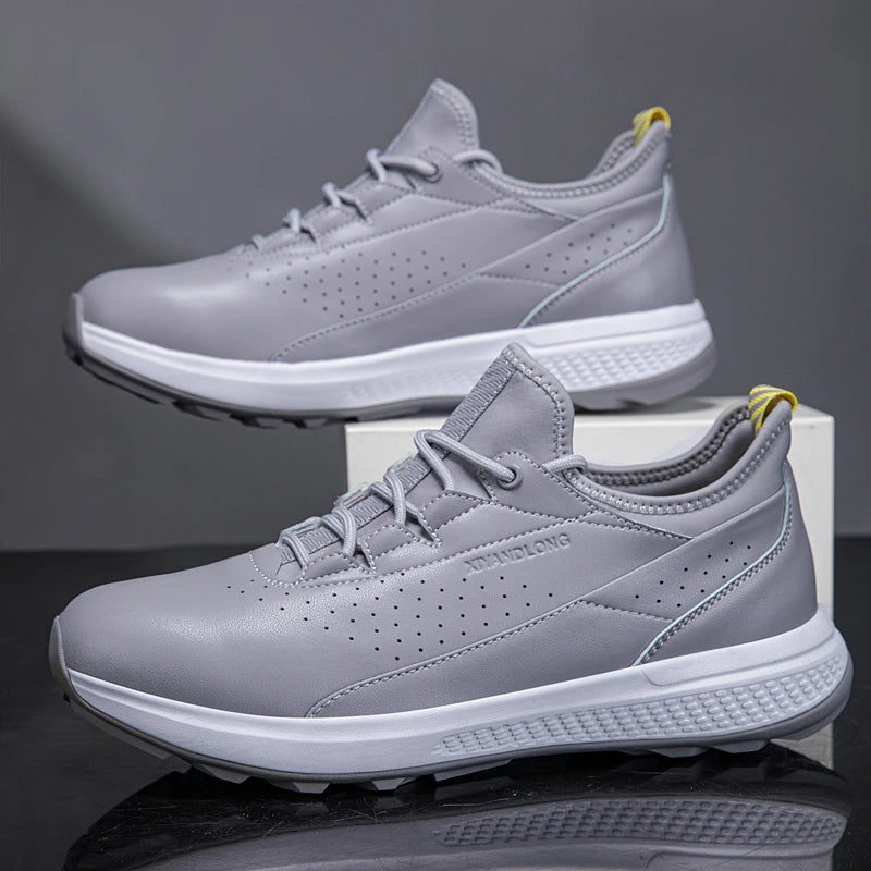 Men's Wide Fit Waterproof Golf Shoes – Rubber Outsole, EVA Comfort Insole