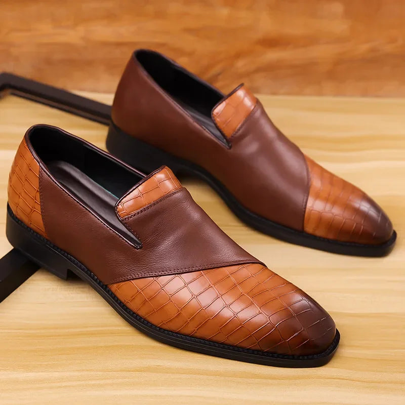 Mocasini confortabili pentru bărbați din piele naturală – branț căptușit, design slip-on