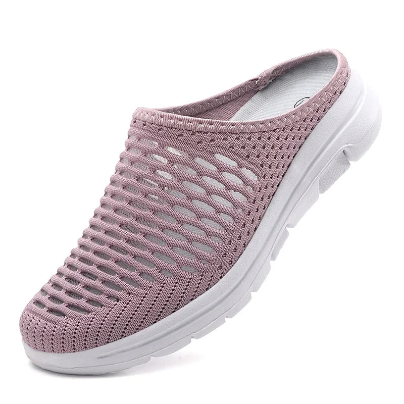 Ortopædiske tøfler til kvinder med slip-on mesh platformssko