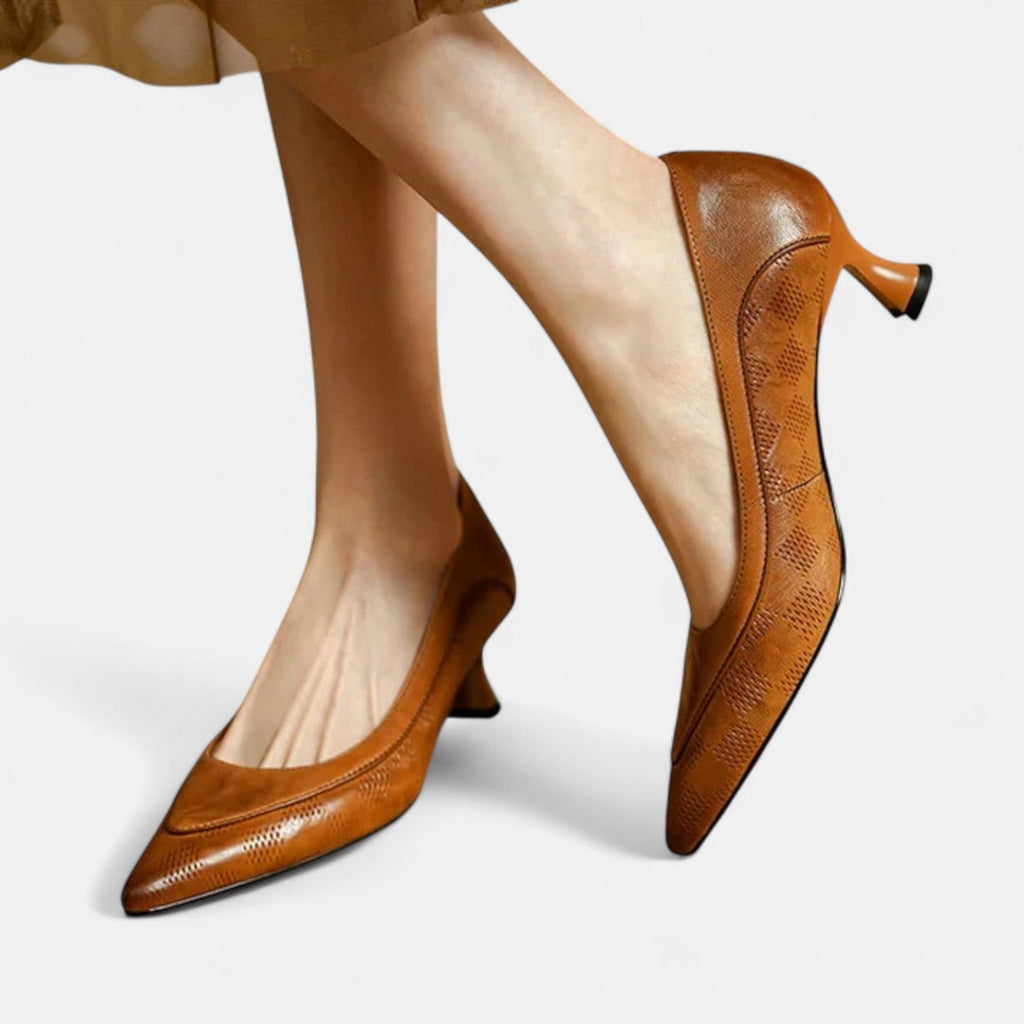 Women Kitten Heels Pointed Toe Pumps Dress Shoes