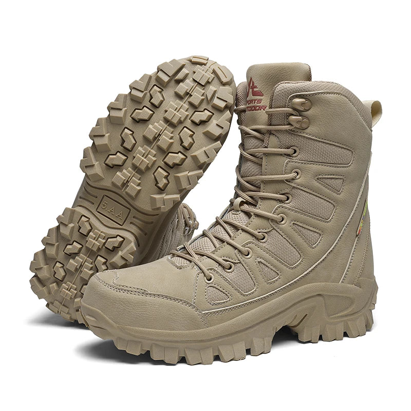 Men's Wide Fit Tactical Boots – Non-Slip Rubber Outsole, Breathable EVA Insole