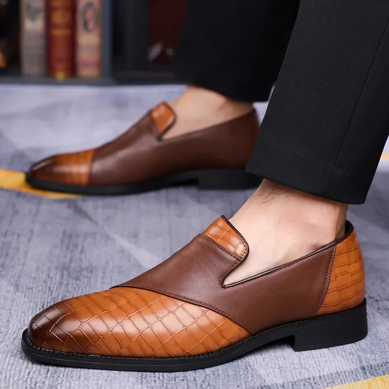 Mocasini confortabili pentru bărbați din piele naturală – branț căptușit, design slip-on