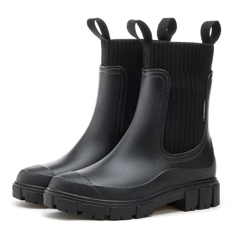 Botines Chelsea impermeables antideslizantes para mujer – plantilla de EVA, cierre sin cordones