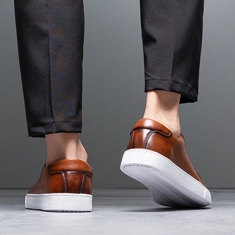 Scarpe da uomo comode in vera pelle – soletta ammortizzata, stile classico