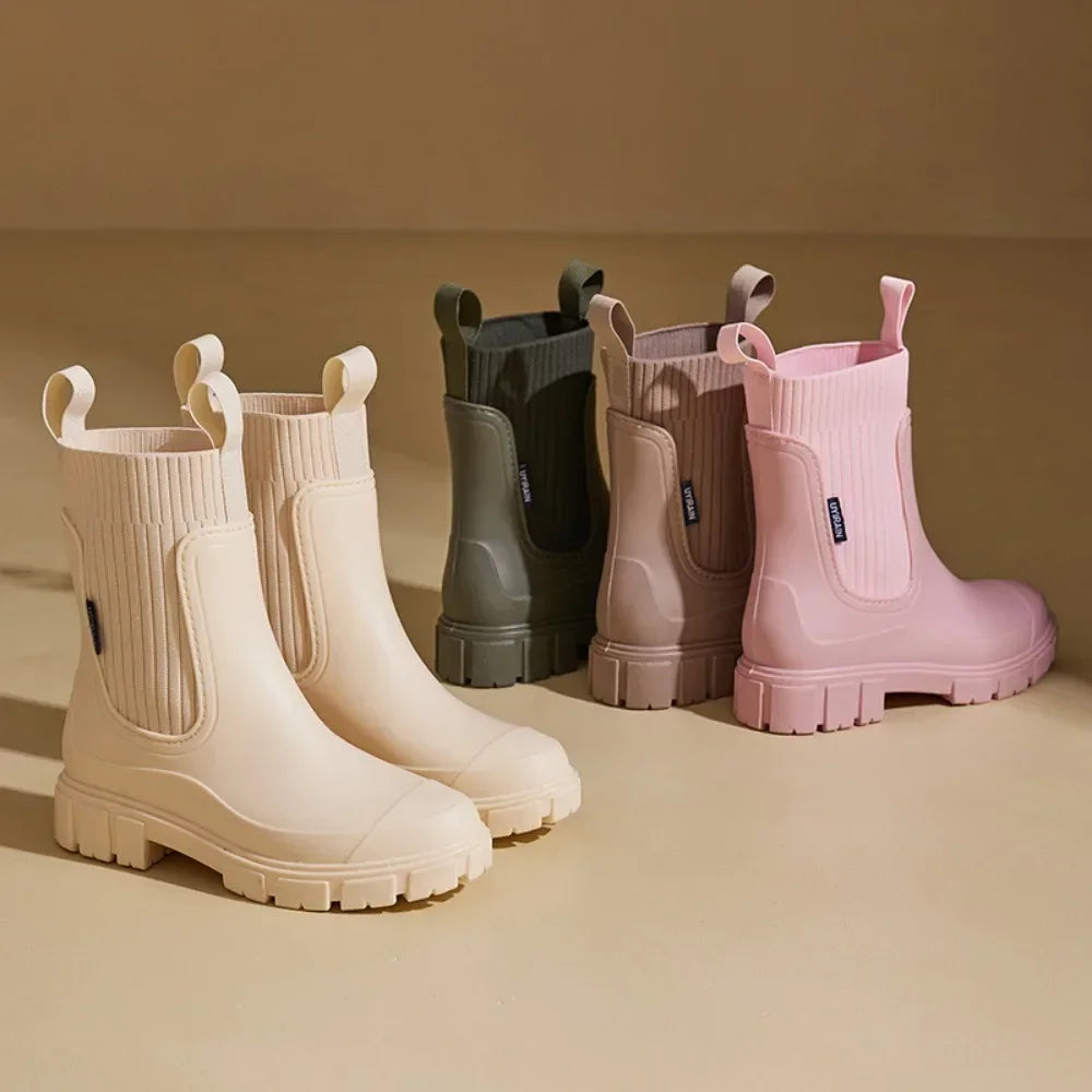 Stivaletti Chelsea da donna antiscivolo e impermeabili – soletta in EVA, chiusura senza lacci