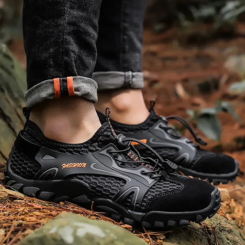 Herres vandresko åndbar mesh lavtop sneakers