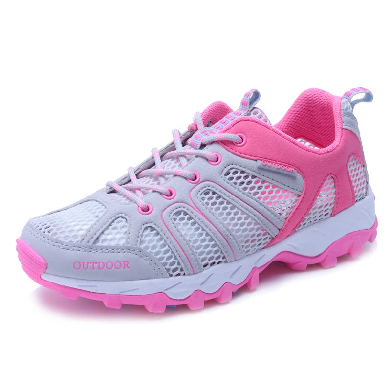 Women's Non-Slip Trekking Sneakers – Breathable Mesh, EVA Insole