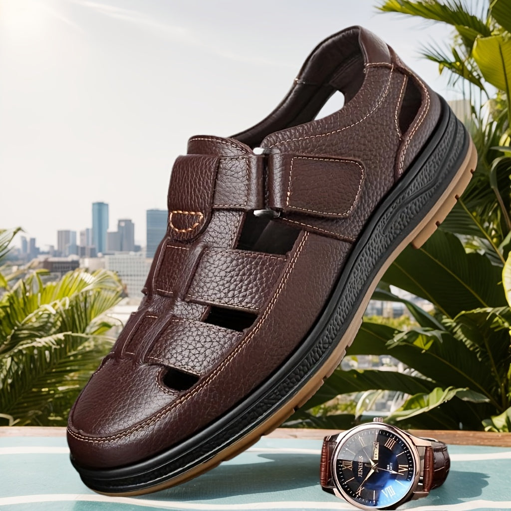 Men's Sandals Breathable Closed Toe Outdoor Comfort Footwear