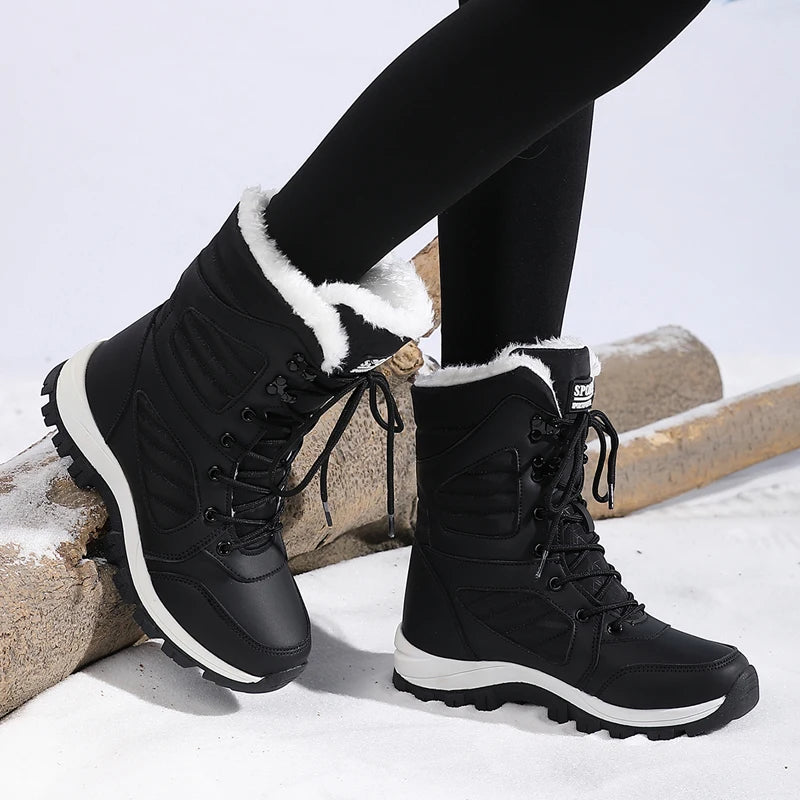 Women's Waterproof Hiking Boots – Cushioned Insole, Lugged Rubber Sole
