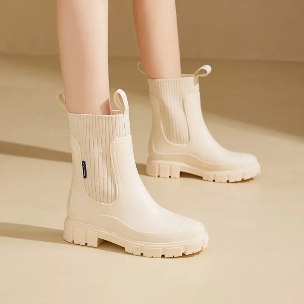 Stivaletti Chelsea da donna antiscivolo e impermeabili – soletta in EVA, chiusura senza lacci