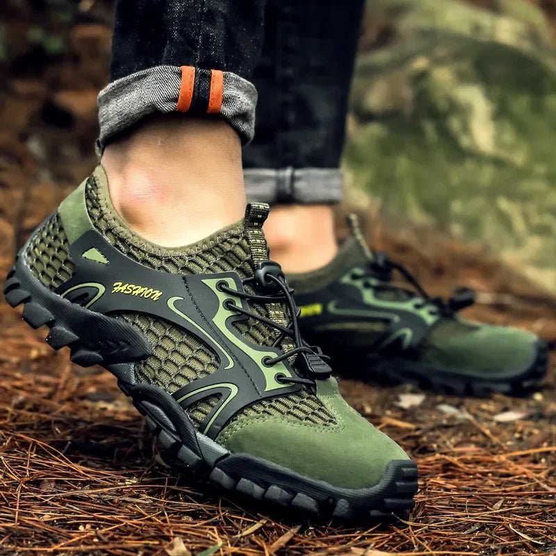 Herres vandresko åndbar mesh lavtop sneakers