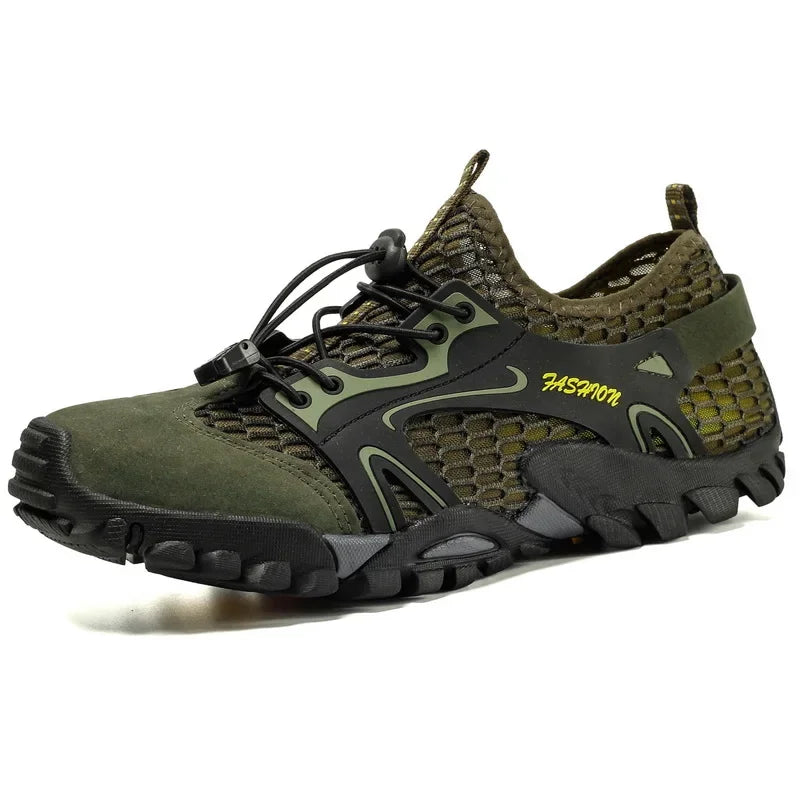 Zapatillas de senderismo para hombre con malla transpirable y corte bajo