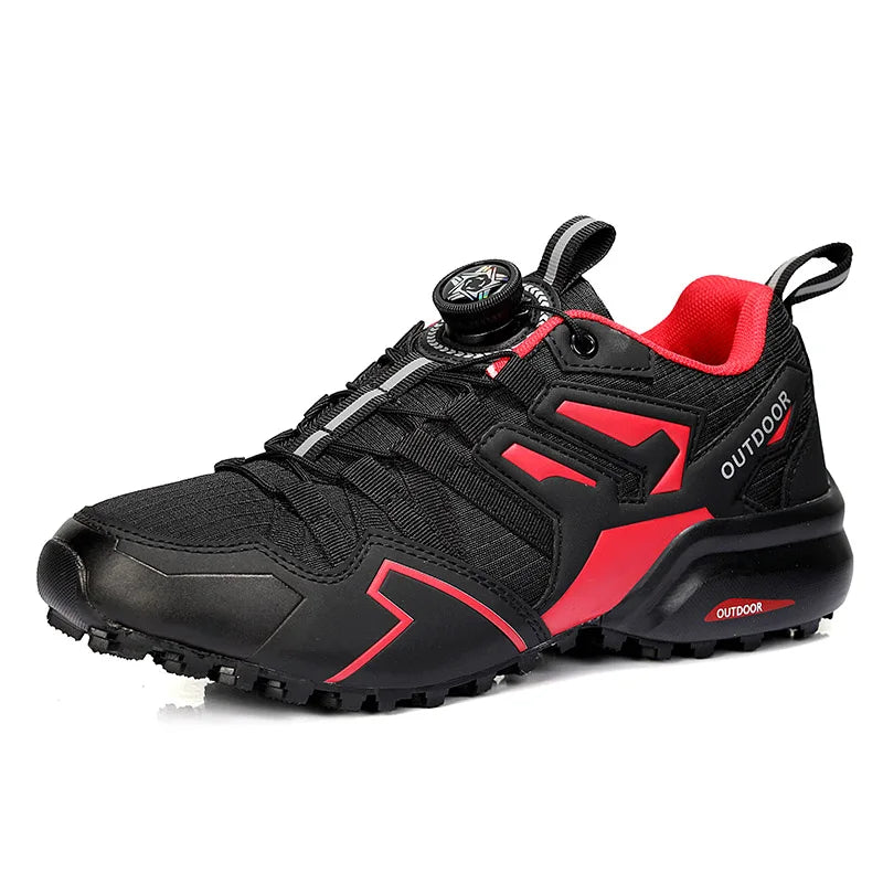 Zapatos de senderismo impermeables y antideslizantes para hombre – Cierre de cremallera, parte superior de cuero duradero