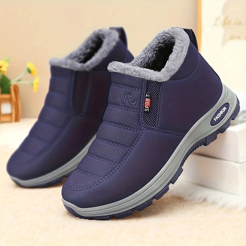 Women's Non-Slip Insulated Ankle Boots – Fleece Lining, Waterproof Fabric