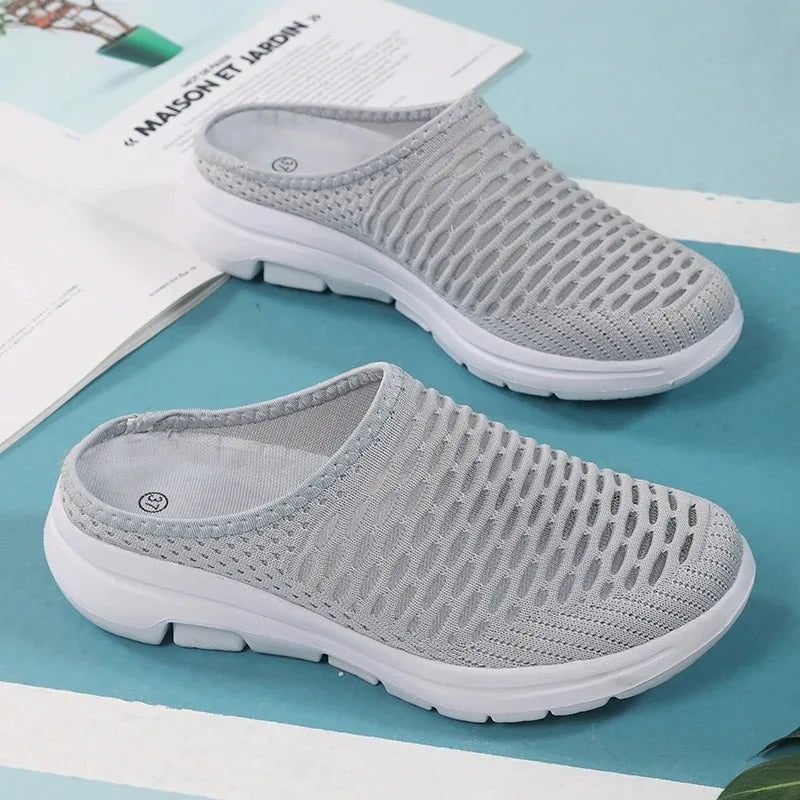 Orthopedic Slippers Women's Slip On Mesh Platform Shoes
