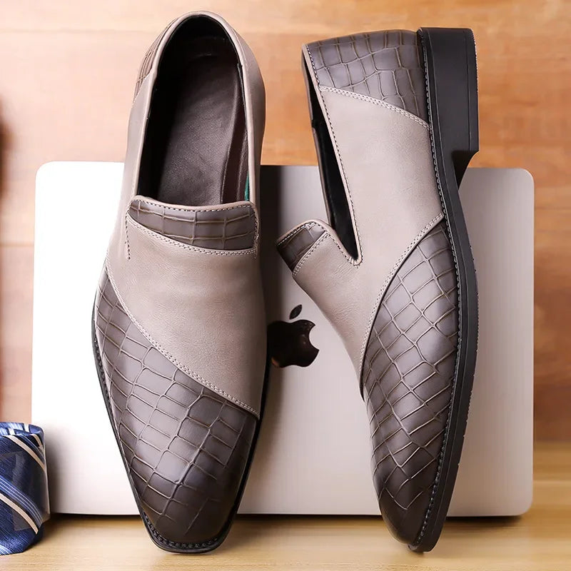 Mocasini confortabili pentru bărbați din piele naturală – branț căptușit, design slip-on