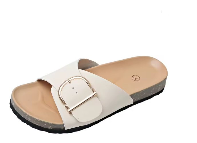 Sandali Ortopedici Piatto da Donna con Cinturino Regolabile con Fibbia Ciabatte Comfort