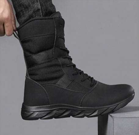 Bottines montantes à lacets confort pour homme – tige en mesh respirant, semelle intérieure rembourrée en EVA
