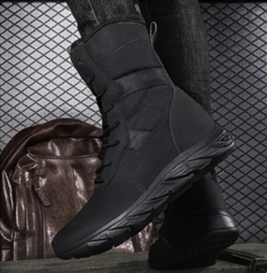 Bottines montantes à lacets confort pour homme – tige en mesh respirant, semelle intérieure rembourrée en EVA