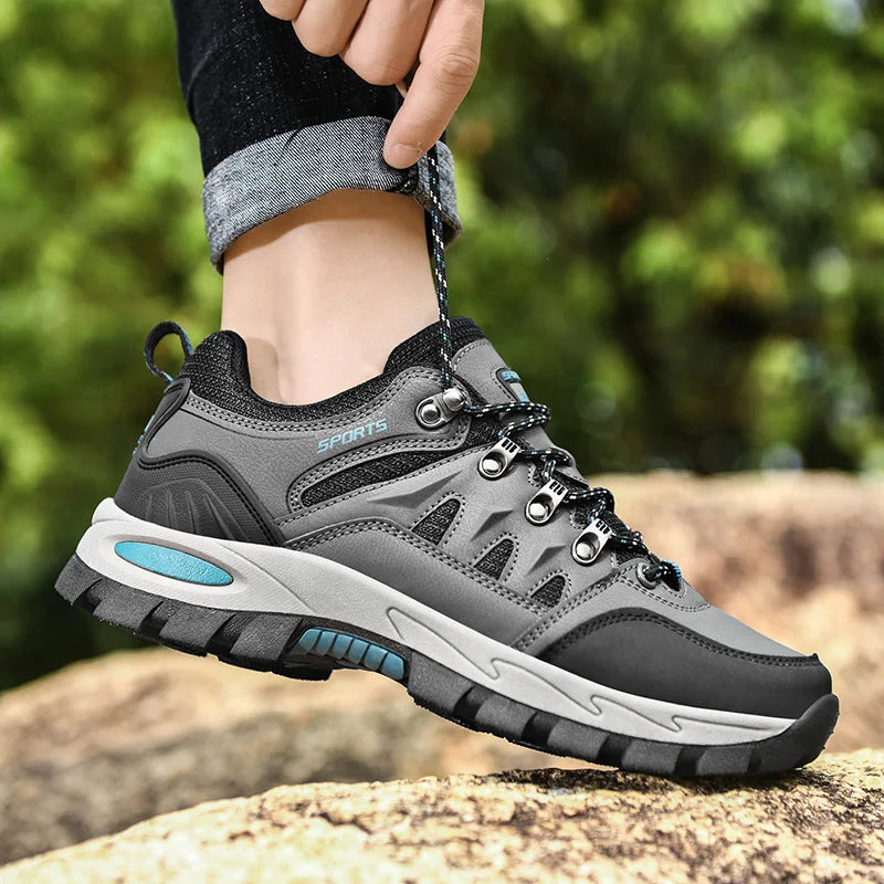 Men's Non-Slip Waterproof Hiking Shoes – Genuine Leather Upper, EVA Insole
