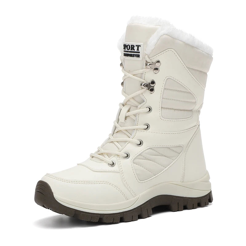 Women's Waterproof Hiking Boots – Cushioned Insole, Lugged Rubber Sole