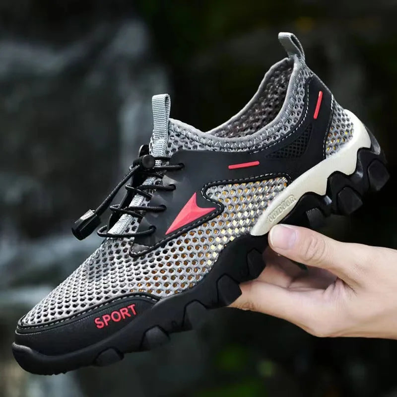 Men's Hiking Shoes Breathable Mesh Lace Up Sneakerss