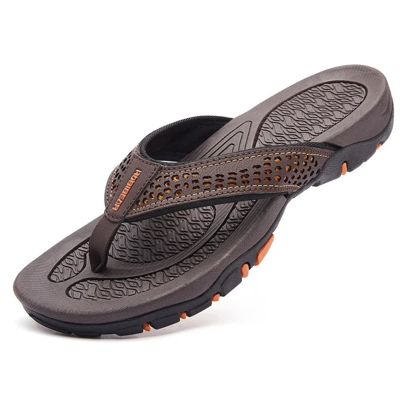 Chanclas planas para hombre con calado, sandalias de playa