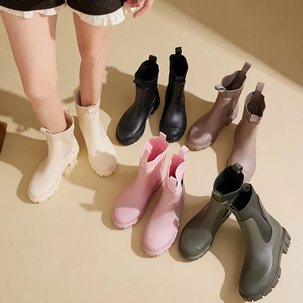 Stivaletti Chelsea da donna antiscivolo e impermeabili – soletta in EVA, chiusura senza lacci