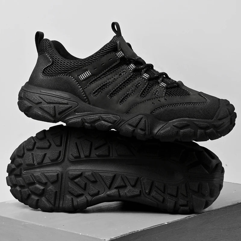 Men's Hiking Shoes Breathable Mesh Lace Up Sneakers