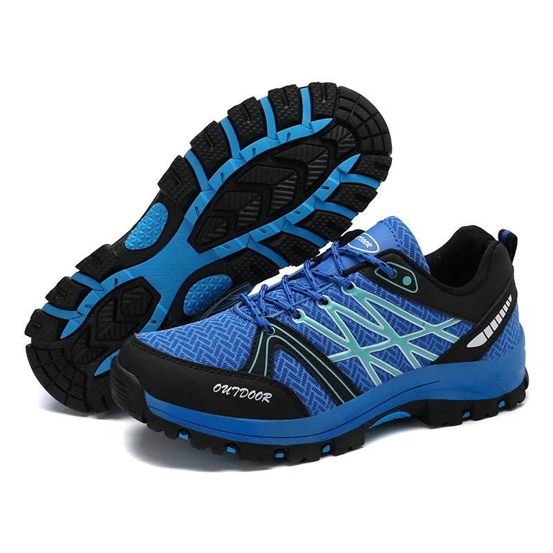 Scarpe da trekking da uomo in mesh traspirante, sneakers da trail a taglio basso