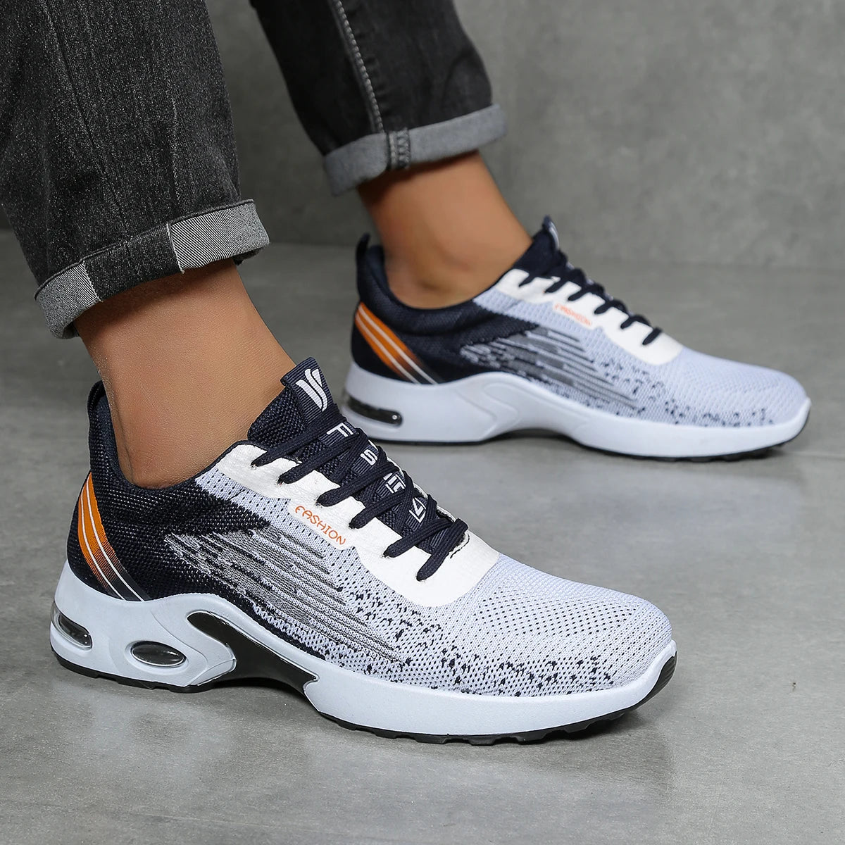 Herrsneakers i bekväm och ventilerande canvas – vattentät design, EVA-innersula